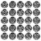 thumbnail image 2 of 100 cuentas espaciadoras de metal con agujeros grandes, redondas y huecas, para hacer pulseras, collares y joyas., 2 of 6