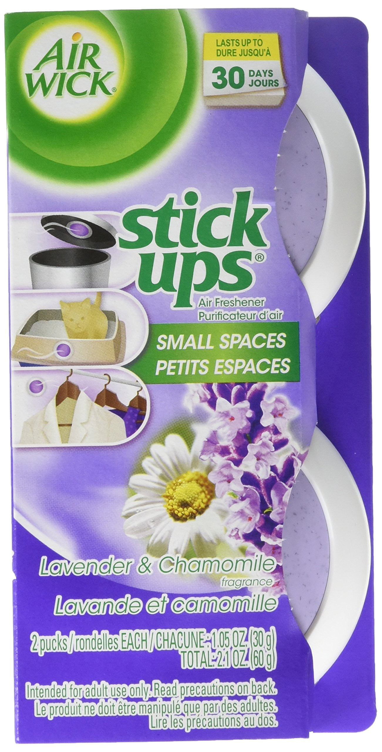 Air Wick Stick Ups Air Freshener, Lavender and Chamomile 2ct, 2.1 oz