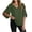 Z48 Army Green, variant on Women Blouses Dressy Casual V Neck 3/4 Split Sleeve Flutter Chiffon Tops Loose Fit Casual Work Shirts Fashion Summer Elegant Tunics Blue,L