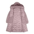 thumbnail image 4 of Women's Long Hooded Parka, Faux Fur Trim Winter Coat, Windproof Puffer Jacket, Thickened Warm Coat, Outdoor Winter Parka with Zipper Pockets Pink L, 4 of 8