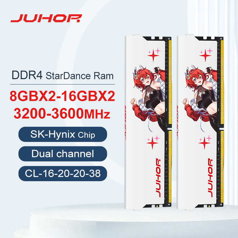 JUHOR Memoria Ram DDR4 (8GX2)3200MHz (16GX2)3200MHz 3600MHz 8GB