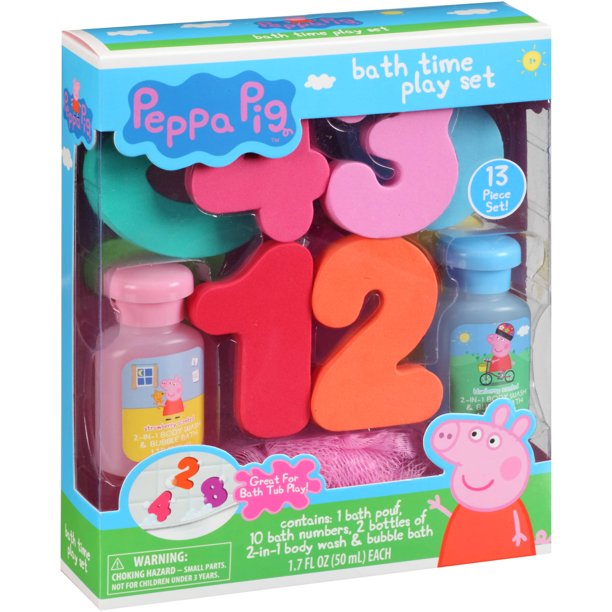 Peppa Pig Bath Time Play Gift Set, 13 pc