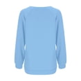 thumbnail image 3 of Gibobby Sudadera oversize mujer Sudadera de manga larga con patrón con cuello redondo para mujeres adolescentes y estudiantes(Azul,XG), 3 of 4