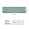 thumbnail image 2 of 2x8cm Double Sided Universal Printed Circuit Board for DIY Soldering 20Pcs, 2 of 3