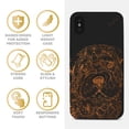 thumbnail image 4 of Case Yard Wooden Case for iPhone-X Soft TPU Silicone cover Slim Fit Shockproof Wood Protective Phone Cover for Girls Boys Men and Women Supports Wireless Charging Sad Dog Design, 4 of 7