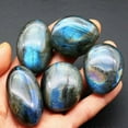 thumbnail image 2 of K-KED 5Pcs Natural Labradorite Moonstone Quartz Polished Crystal Stone Healing Reiki, 2 of 9