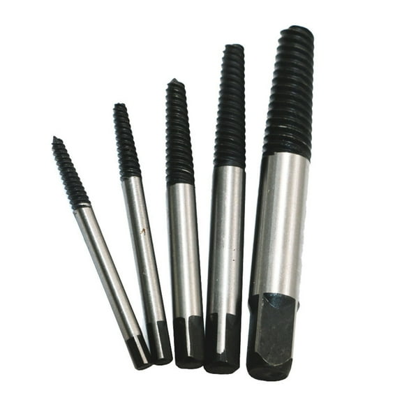 Masteelf 5pcs Screw Extractor Simple Practical Metal Screw Remover Tools Plastic Box Package for Home (Box Color)