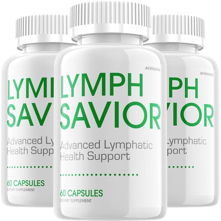 Lymph Savior Capsules – LymphSavior Pills Advanced Formula Natural Blend, Extra Strength, 3 Pack, 180 Capsules