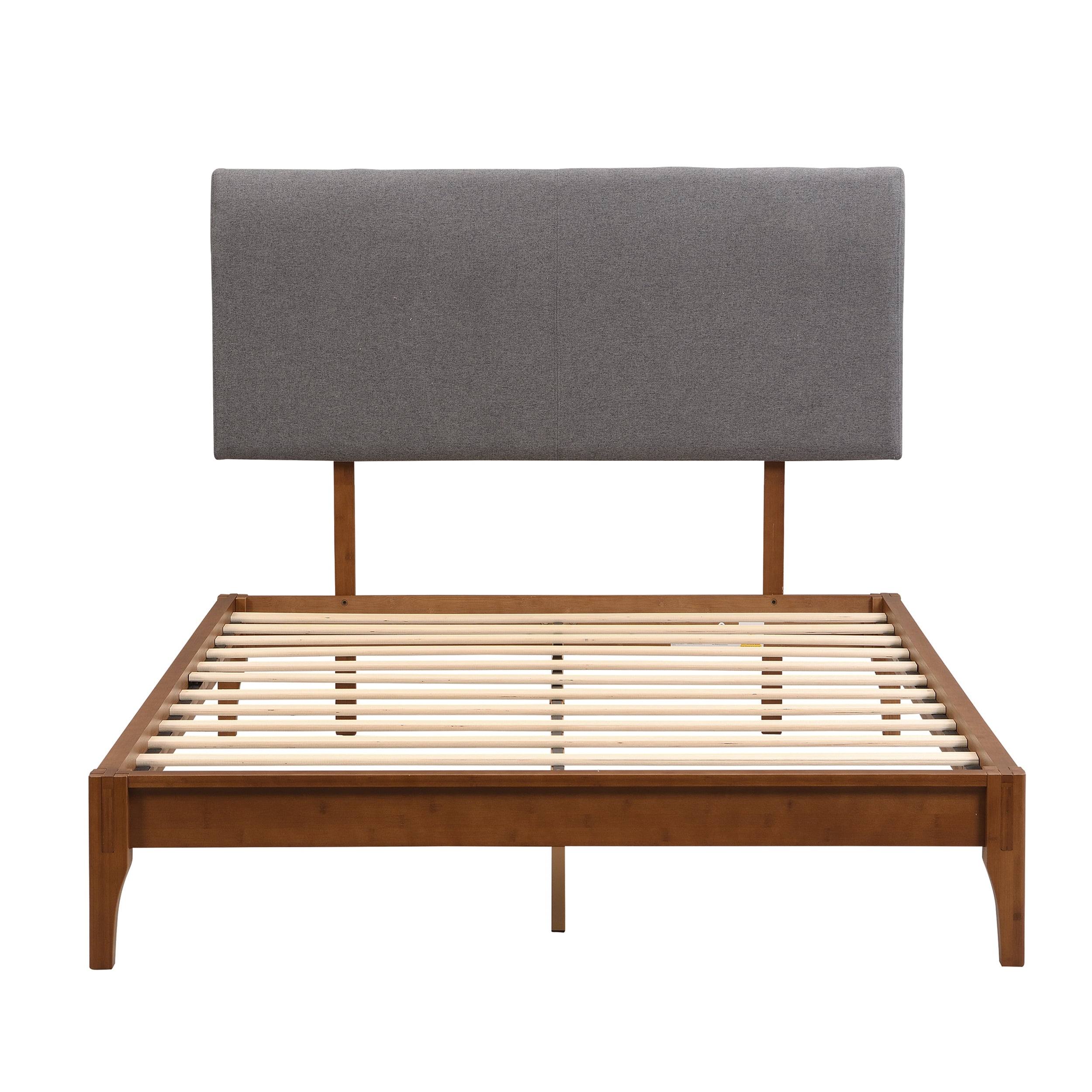 MAYEERTY Curved Adjustable Headboard - Full Size, Grey