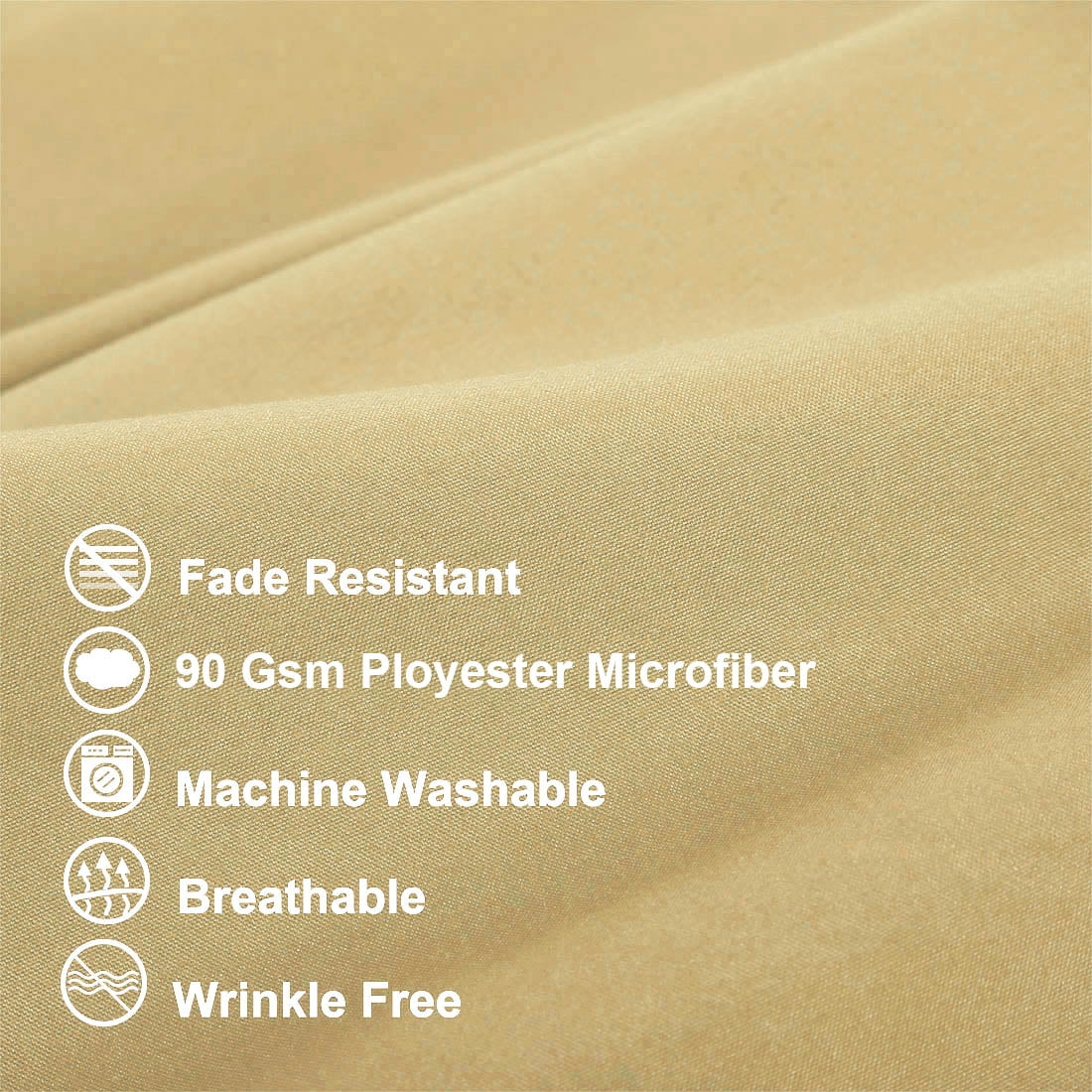 Unique Bargains 2 Pack Microfiber Body Pillow Cases Gold 20" x 54"