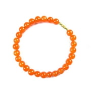 Mogul Stone Bracelet Orange Wrist Bracelet For Meditation