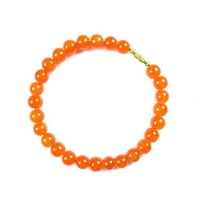 Mogul Stone Bracelet Orange Wrist Bracelet For Meditation