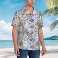 thumbnail image 3 of Sikiie Colorful Mandalas Print Men's Hawaiian Shirt, Summer Beach Button Pocket Short Sleeve T-Shirt,Large, 3 of 7