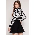 thumbnail image 3 of Womens Daisy Tufted Knit Cropped Cardigan, 3 of 3