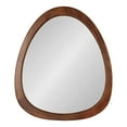 thumbnail image 3 of Kate and Laurel McKinder Asymmetrical Wood Wall Mirror, 24 x 28, Walnut Brown, Decorative Irregular Geometric Mirror with Robust Wooden Frame and Distinct Finish, 3 of 9