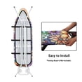 thumbnail image 4 of HELLHERO Extra Thick Ironing Board Cover, Standard Size 15x54, Heat Reflective Full Scorch Resistant Padding, Snug Fit Non-Slip Nose Pocket Fastener Straps Elastic Edges, Datura Flower, 4 of 5