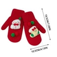 thumbnail image 3 of Cadancy Womens Christmas Winter Gloves Cute Snowman Knitted One Finger Warm Mittens Comfy Soft Fleece Stretchy Cold Weather Xmas Outdoor Holiday Gifts, 3 of 4
