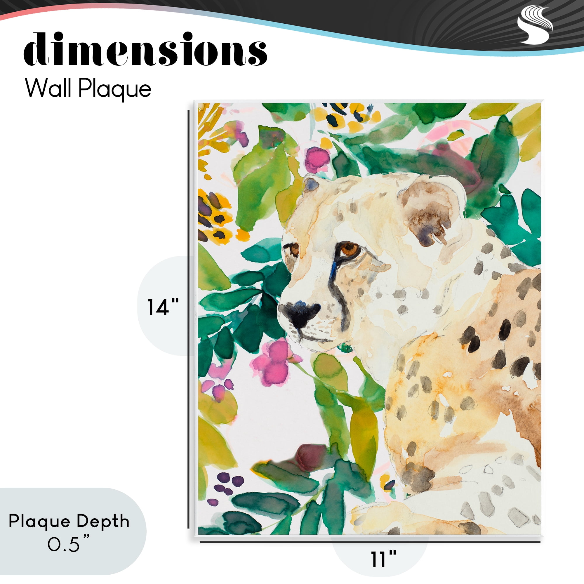 Stupell Industries Garden Plants Leopard Wall Plaque Art, design by Lanie Loreth