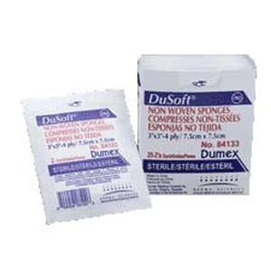 Derma Sciences DuSoft Non-Woven Sponge  4-Ply 3   x 3    Pack of 25