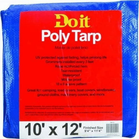 Do it Best 709131 Medium-Duty Tarpaulin, 10X12, Blue