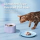 thumbnail image 2 of Ceramic Cat Bowl, Combined Type Elevated Cat Bowl, Whisker Fatigue Cat Bowl, Dishwasher and Microwave Safe, One Elevated Cat Bowl and One Dish, 2 of 4