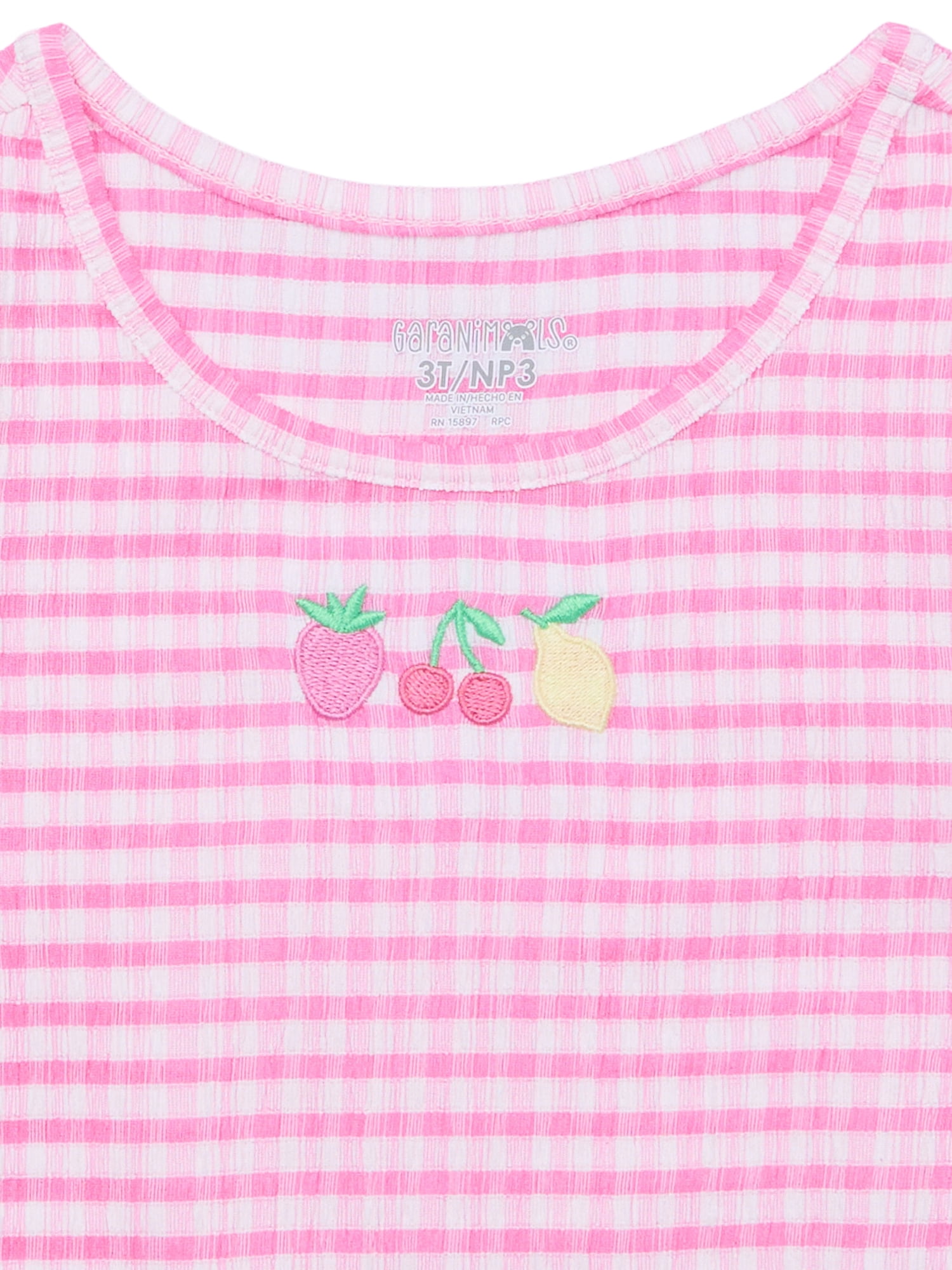 Garanimals Toddler Girl Embroidered Short Sleeve Ruched Side T-Shirt, Sizes 18M-5T