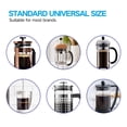 thumbnail image 4 of Vaso de vidrio de repuesto French Press de 1000 ml para 5-6 tazas, 4 of 6