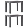 thumbnail image 1 of vidaXL Garden Benches 2 pcs Mocca Plastic, 1 of 4