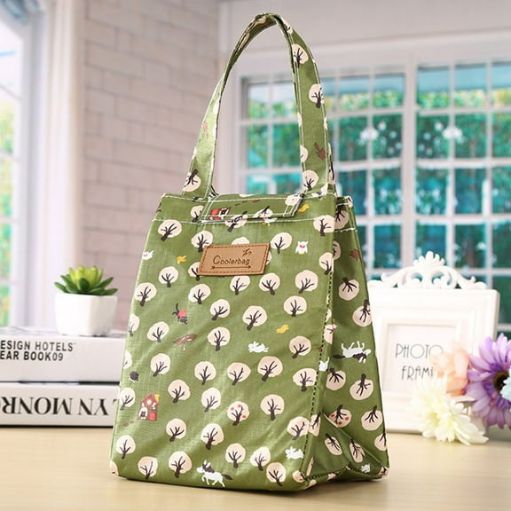 Huayishang Lunch Box for Women Lunch Bag Green Forest Coolerbag (No Positioning Print), Kitchen Essentials Clearance Sale