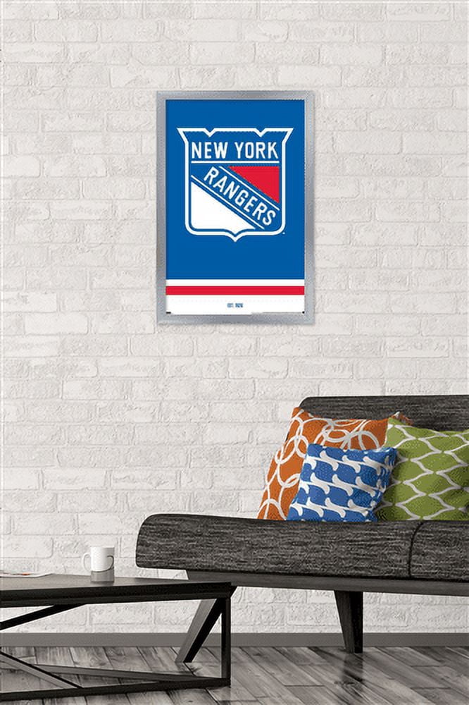 NHL New York Rangers - Logo 21 Wall Poster, 14.725" x 22.375", Framed