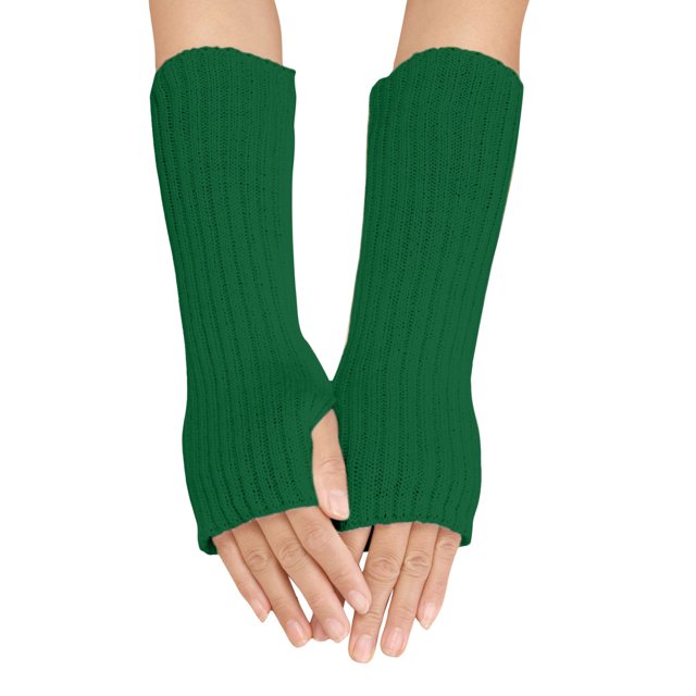 Women Autumn And Winter Solid Color Multicolor Wool Long Striped Knit Half Finger Gloves Gloves Mittens Gloves Mittens Women Ski Gloves Mittens Men Gloves Mittens Men Gloves Mittens Convertible Gloves