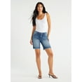 thumbnail image 2 of Sofia Jeans Women's Gabriella Bermuda Mid Rise Distressed Shorts, 8" Inseam, Sizes 2-20, 2 of 6