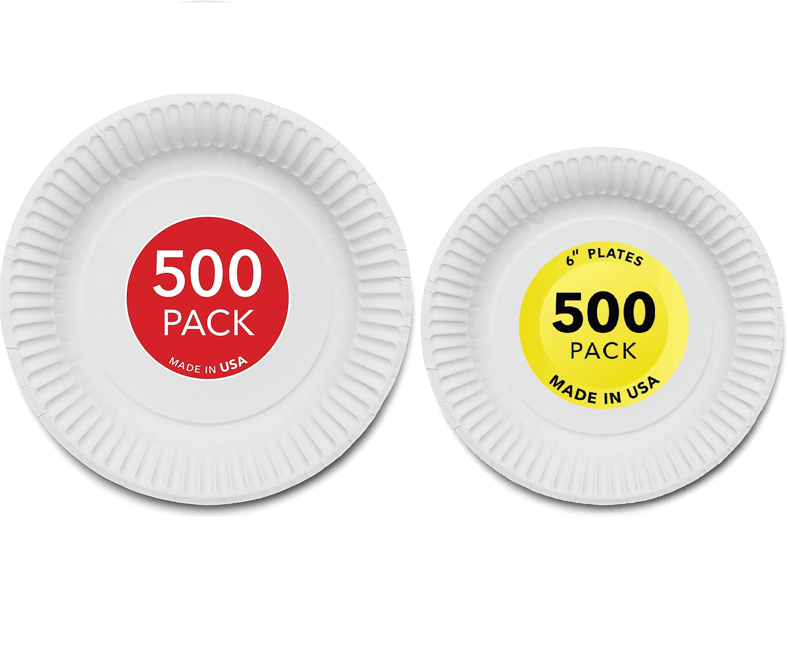 500 Count White Stock Your Home 9-Inch Paper Plates Uncoated Everyday Disposable Plates 9 Paper Plate Bulk