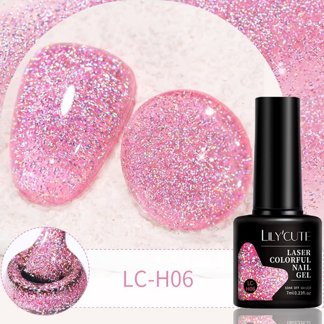 LILYCUTE 7ml Gel De Uñas Reflectante Efecto Esmalte De Brillo Semi Permanente Para Manicura Arte UV Gao Jinjia unisex