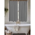 thumbnail image 7 of Living Room Curtains 72 Inches length, Black Striped Window Treatment Curtain Drapes, Modern Farmhouse Black and White Stripes Light Filtering Drapes for Bedroom Laundry Room, 52"x72", 2 Panels, 7 of 7