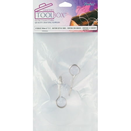 Suction Cup Hooks 60mm 2/Pkg-Clear