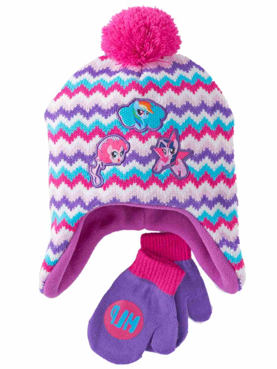 baby girl winter hat and mittens