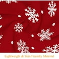 thumbnail image 3 of Christmas Throw Blanket Christmas Red White Snowflake Fuzzy Flannel Holiday Blanket for Living Room Bedroom Couch Sofa Bed Home Decor 60x80 Inch, 3 of 7