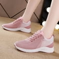 thumbnail image 6 of Womens Sneakers Breathable Mesh lightweight Lace-up Woman Running Athletic Tennis Walking Shoes Pink Size 7, 6 of 6