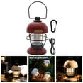 thumbnail image 3 of Lanterne de Camping Style Rétro Lampe Suspendue pour Randonnée à la Maison 3 Modes à Intensité Réglable Rouge, 3 of 7