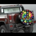 thumbnail image 2 of Peace Sign Spare Tire Cover Waterproof Dust-Proof Universal Wheel Tire Covers Fit For Trailer, Rv, Suv Truck And Camper Accessories 16 Inch, 2 of 5