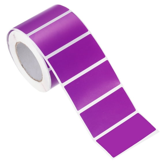 Uxcell Rectangular Color Coding Labels, 500 Pcs 2 x 1 Inch Rectangle Labels Sticker Self-Adhesive Name Tags, Purple