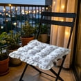 thumbnail image 2 of Feledorashia Ruffled Chair Cushion, Soft Cotton Seat Pad, Washable Tufted Accent for Dining Chair Office Seat Reading Nook and Vanity, Comfortable Decorative Home Layer for Everyday Seating, 2 of 6