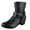 Black, variant on asdoklhq Womens Casual Shoes,Women Shoes Breathable Chunky High Heels Retro Zipper Short Boots