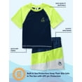 thumbnail image 2 of KIMU Surf Boys' Rash Guard Set - 2 Piece UPF 50+ Short Sleeve Swim Shirt and Swim Trunks (12 Months-12), 2 of 5