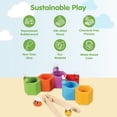 thumbnail image 3 of PlanToys® Wooden Beehive Color Sorting Toy for Toddlers | Montessori Fine Motor Skill Playset with Bees, Hives & Tweezers | STEM Learning Toy for Kids Ages 3+, 3 of 9