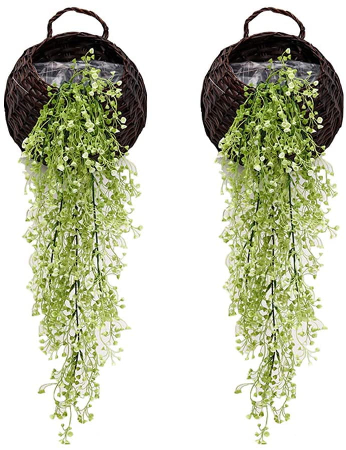Artificial Hanging Vine Plants, Set Of 2 Pieces Artificial Ivy Flowers