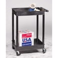 thumbnail image 4 of Luxor 18" x 24" Two Shelf Tub Utility Cart - Gray, 4 of 7