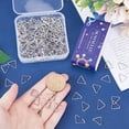 thumbnail image 3 of 1 Box 400Pcs Triangle Open Ring Stainless Steel Jump Rings Open Jump Rings Jump Ring Bulk Pinch Clip Bails for Jewelry Making Accessories DIY Earrings Bracelet Necklace Keychain Supplies, 3 of 9