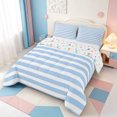 thumbnail image 2 of Erosebridal Linear Geometric King Size Comforter Sets,Watercolor Stripes Comforters King Size,Colorful Stars Reversible,3 Pieces,1 Comforter and 2 Pillowcases, 2 of 7